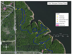 Aerial Map of Stu Kuyper Trail